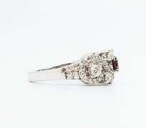 14kt Solid White Gold, Pink Tourmaline, & Diamond Ring