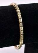 Angelic Diamond Tennis Bracelet In 14K Yellow Gold