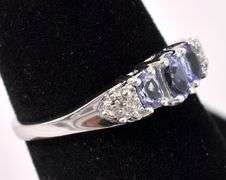 Admirable Purple Iolite Gemstone Ring In White Gold