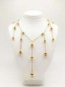 BEAUTIFUL 22KT YELLOW GOLD PLATED CHANDELIER STATION NECKLACE