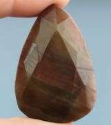 Pear shaped 241ct earth toned faceted Sapphire