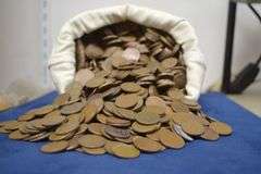 Bag Of 5,000 Wheat Cents From Estate