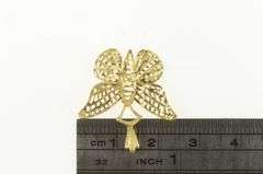 14K Yellow Gold Butterfly Filigree Change Symbol Vintage Charm/Pendant