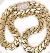 71.6 GRAMS! MIAMI CUBAN LINK CHAIN WITH CUBIC ZIRCONIA STONES