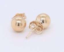 14kt Yellow Gold Ball Stud Earrings