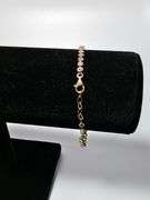 18 Kt Yellow Gold Plated 3.75 Ct Lab Emerald Tennis Bracelet