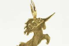 14K Yellow Gold Unicorn Mystical Creature Unique Symbol Charm/Pendant
