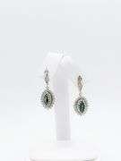 Stunning Sapphire and Diamond Earrings in 18K White Gold