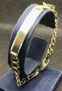 STUNNING AND UNIQUE 14K YELLOW GOLD ID BRACELET