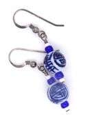 925 Sterling Silver Glass Dangle Earrings