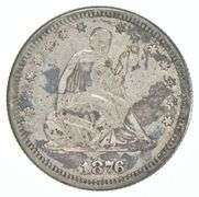 1876 Seated Liberty Quarter