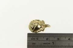 14K Yellow Gold Rose Flower Romantic Valentine Vintage Charm/Pendant