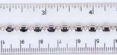 Attractive White Gold Blue Sapphire and Diamond Tennis Bracelet