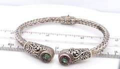 925 Sterling Silver Mystic Topaz Bangle Bracelet