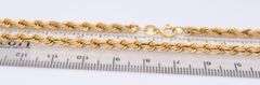 Simple Yellow Gold Rope Chain Necklace