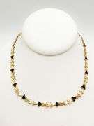 14kt Solid Yellow Gold & Onyx Necklace