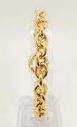 FANCY 18KT YELLOW GOLD PLATED OVAL LINK BRACELET