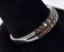 Red Diamond Ring In Sterling Silver