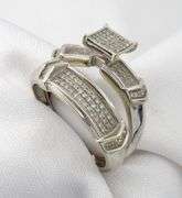 White Gold & Diamond 2 Piece Ring Set