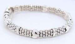 Sterling Silver Lagos Caviar Rope Bangle Bracelet