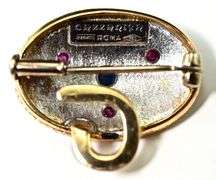 Exquisite 18K Modern Designer Brooch