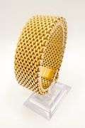 BEAUTIFUL 1970'S ART DECO 18KT SOLID YELLOW GOLD WIDE BRACELET- 184.0+ GRAMS OF GOLD!