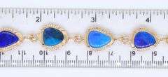 Gorgeous Yellow Gold 8 Station Boulder Opal Bracelet