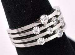 Cute CZ Ring In Sterling Silver