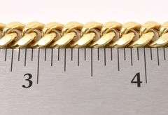 Noble Curb And Cuban Chain Link Necklace In 14K Yellow Gold