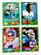 4 Super Stars 1986 Football Cards