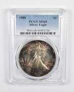 MS68 1988 American Silver Eagle - PCGS Beautiful Tone!