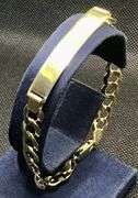 STUNNING AND UNIQUE 14K YELLOW GOLD ID BRACELET