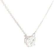 Italian 0.70ct Round Diamond Solitaire Pendant Necklace in 14K