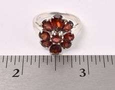 Red Garnet Ring In Sterling Silver