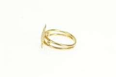 14K Yellow Gold Sand Dollar Sea Shell Ocean Motif Ring