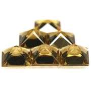 Gem grade! 9.05ct princess cut amber Quartz set