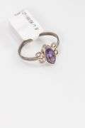Sterling Silver Natural Amethyst Gemstone Ring Size 7