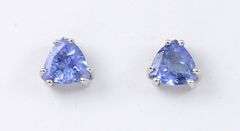 Popular Triangular Tanzanite Earrings