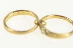 14K Yellow Gold Art Deco Engagement Bridal Set Wedding Charm/Pendant