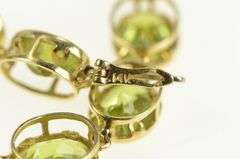 14K Yellow Gold Oval Peridot Vintage Classic Tennis Bracelet