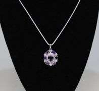 Unheated Amethyst Sterling Silver pendant