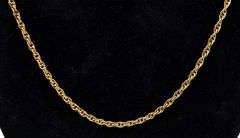 Vermeil Rope Chain Necklace In Sterling Silver