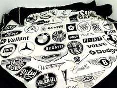 Rare Vintage Automobile Makers Silk Scarf