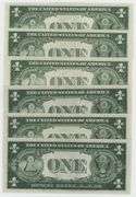 6 Gem CU $1 Silver Certificates: 3 1935-C & 3 1935-E