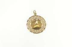 9K Yellow Gold Greek Motif Parthenon Aeternae Mythology Charm/Pendant
