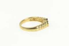 14K Yellow Gold Round Amethyst Vintage Scalloped Statement Ring