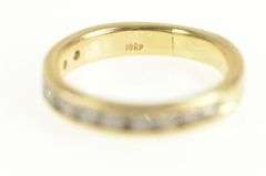 14K Yellow Gold 0.84 Ctw Classic Diamond Channel Wedding Ring