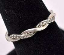 CZ Band Ring In Sterling Silver