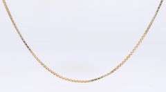 Simple Yellow Gold Mirrored Box Chain Necklace
