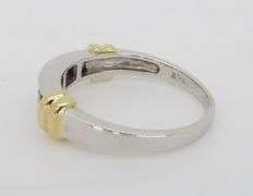 Two-Tone Diamond & Blue Sapphire Channel Set Band